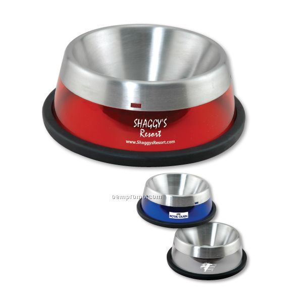Small Stainless Steel Liner Pet Bowl