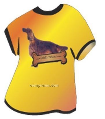 Irish Setter Dog T Shirt Acrylic Coaster W/ Felt Back