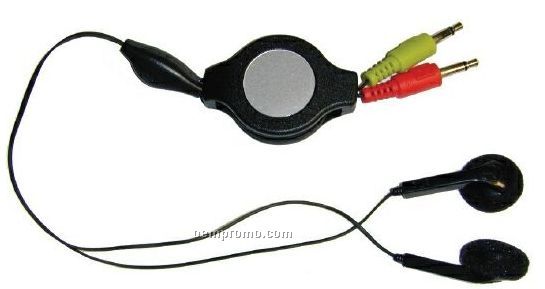 Retractable Stereo Headphones For Computer