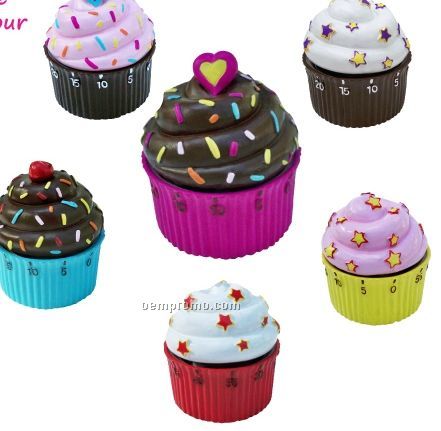 Assorted 12 Piece Hello Cupcake Yummy Cupcake Timers