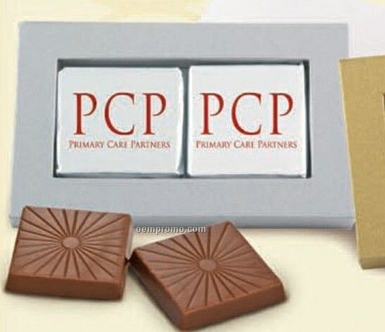 Belgian Chocolate Candy Squares In Slide Vellum Box