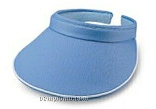 Cotton Twill Clip On Visor W/ Contrasting Piping