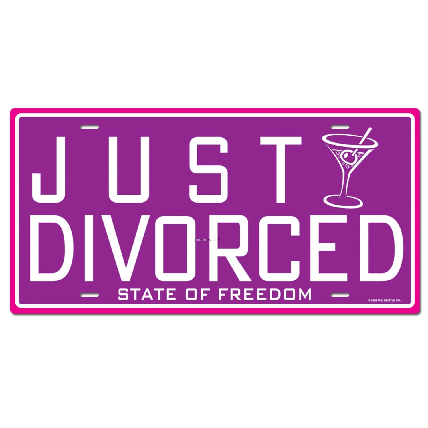 Just Divorced License Plate Cutout