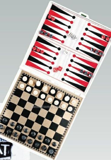 Magnetic 3-in-1 Game (Chess/ Checkers/ Backgammon)