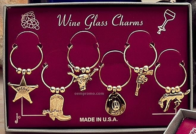 Marken Design Wine Glass Charm Set - Western