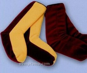 Promotional Polar Fleece Solid Or Colorblock Socks With Binding