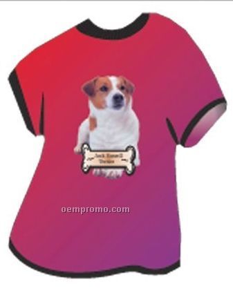Jack Russell Terrier Dog T Shirt Acrylic Coaster W/ Felt Back