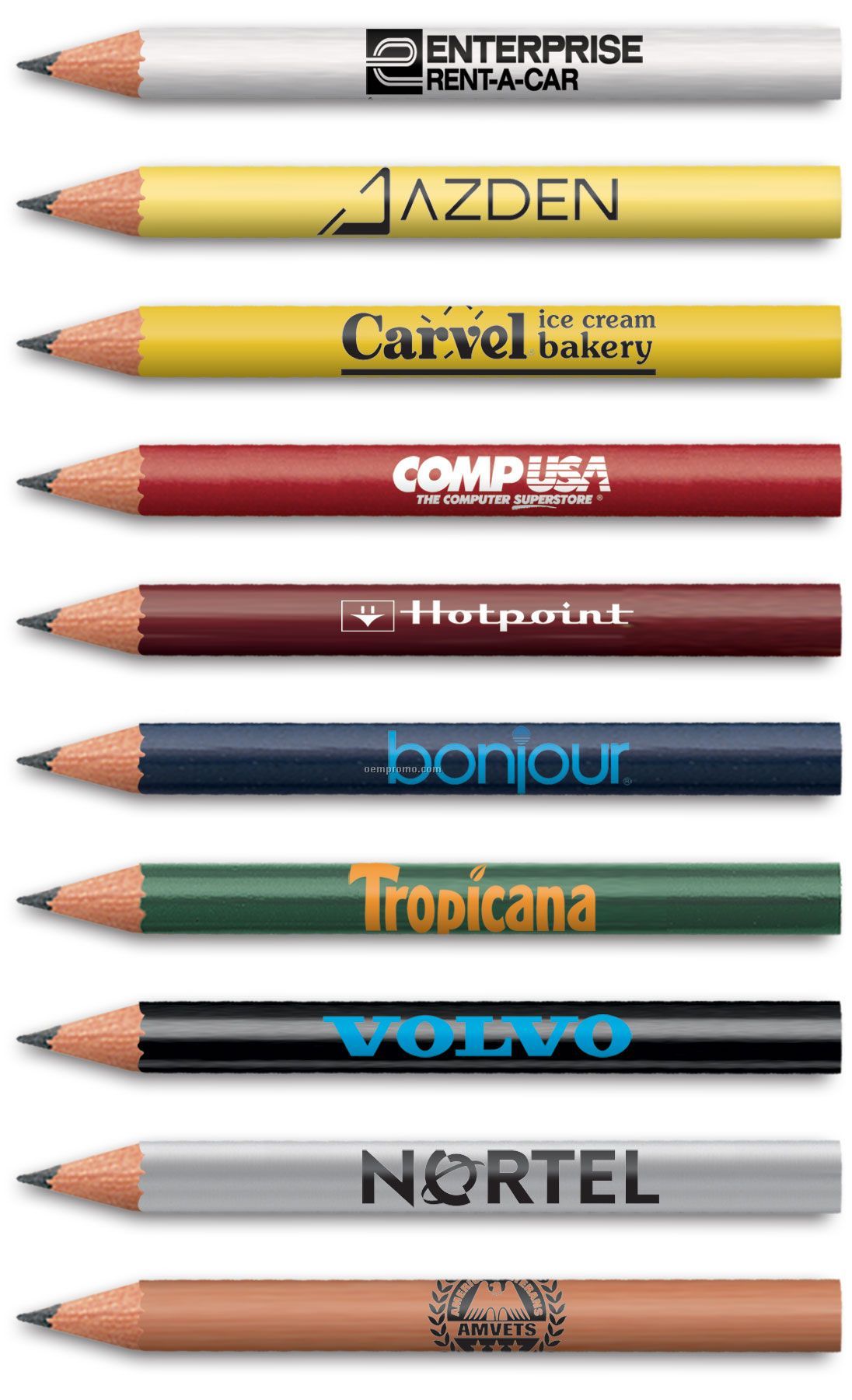 Round Golf Pencil - No Eraser