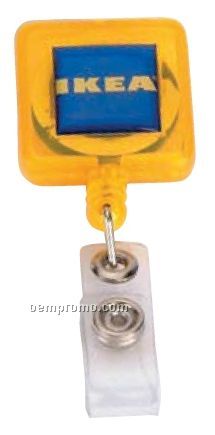 Square Shaped Retractable Badge Holder With 35