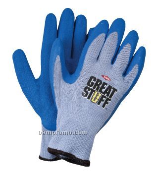 Men's Breathable Gray Knit Gloves W/ Abrasion Resistant Palm (M-xl)