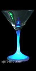 Real Glass Light Up Martini Glass With Red, Green, & Blue LED