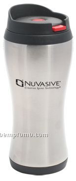 14 Oz. Colored Stainless Steel Travel Mug With Click Out Lid