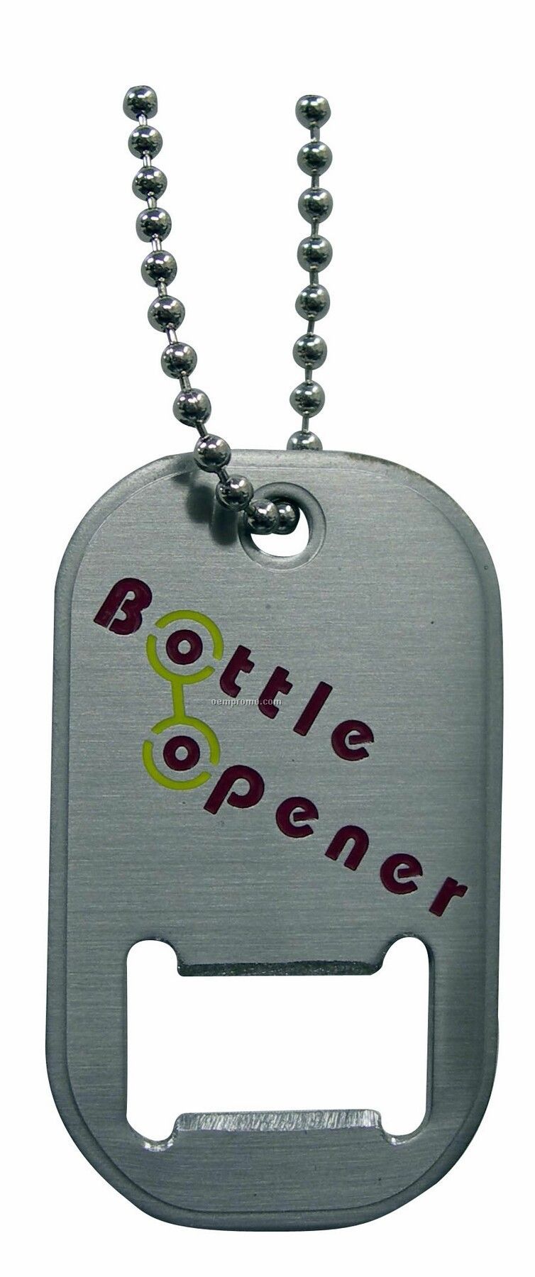 Bottle Opener - Stamped Stainless Steel Dog Tag
