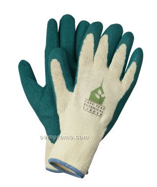 Adult Yellow Knit Garden Gloves W/ Abrasion Resistant Palm (Wm,L)