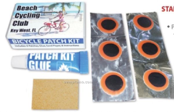 Bicycle Tire Double Patch Kit W/ Adhesive Glue & Sand Paper
