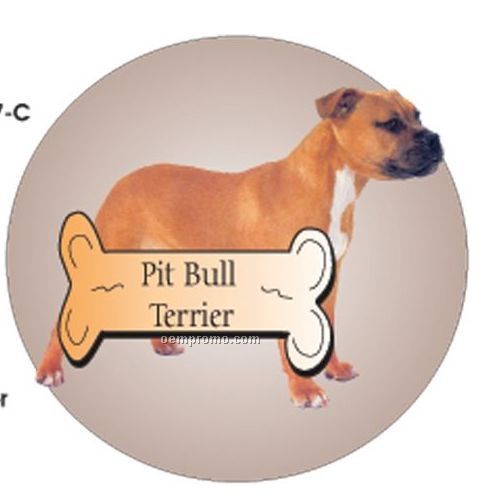 Pit Bull Terrier Dog Acrylic Coaster W/ Felt Back