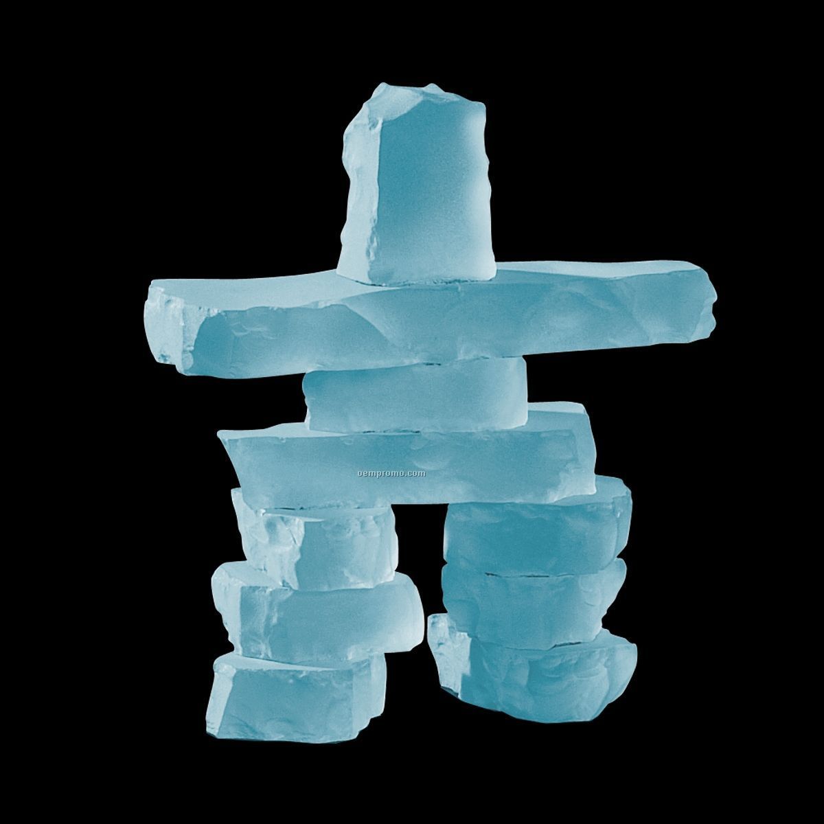 4 1/2" Frosted Inukshuk Sculpture