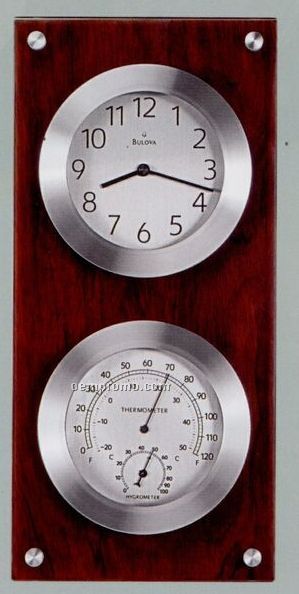 Bulova Collection Mariner Clock And Thermometer