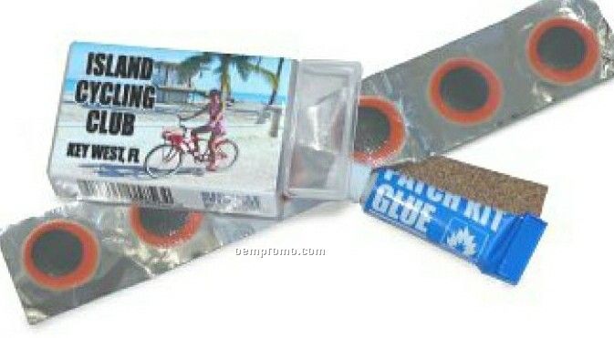 Standard Bicycle Tire Patch Kit W/ Adhesive Glue & Sand Paper