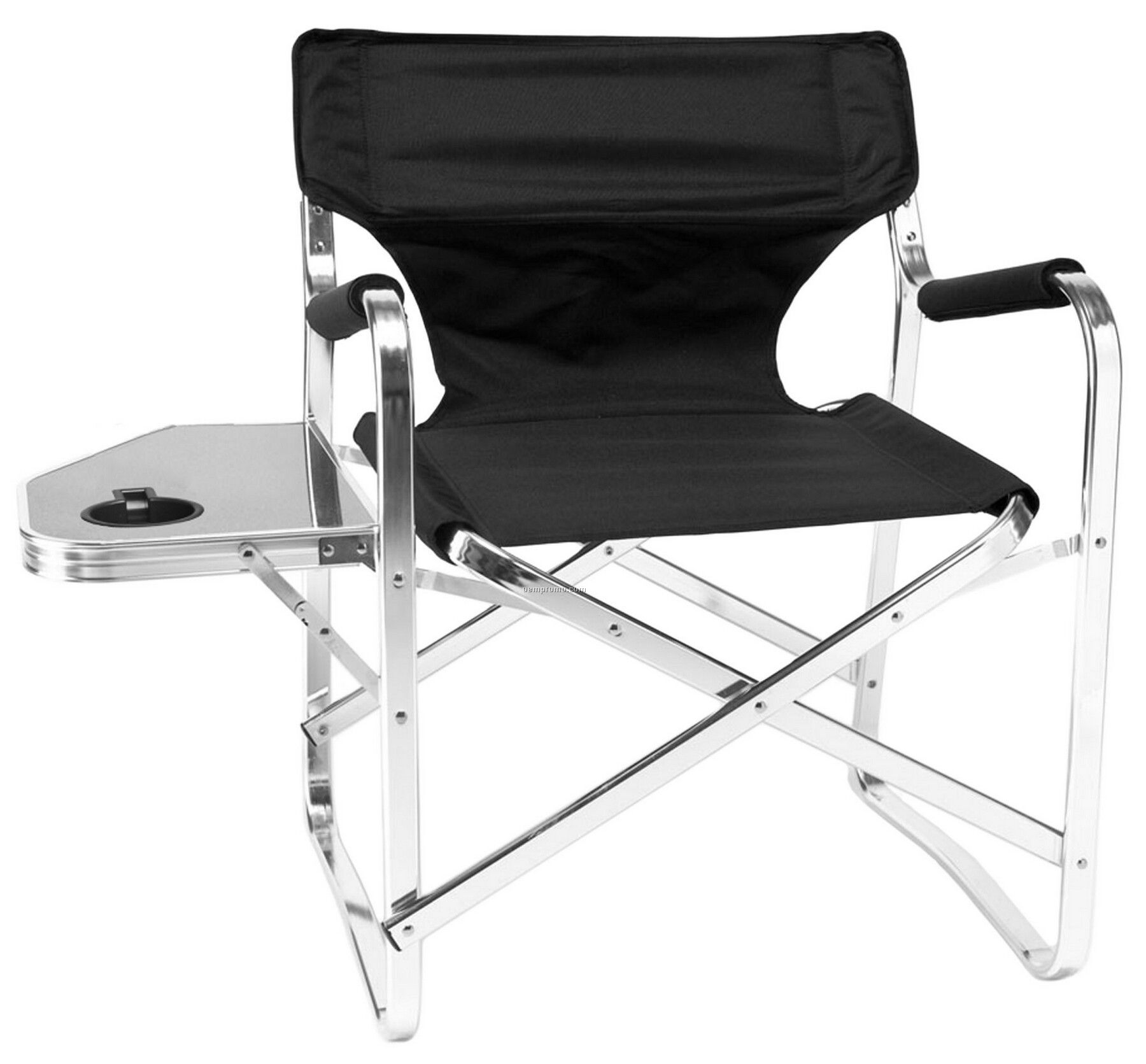 Imported Dining Height Aluminum Director Chair With Side Table