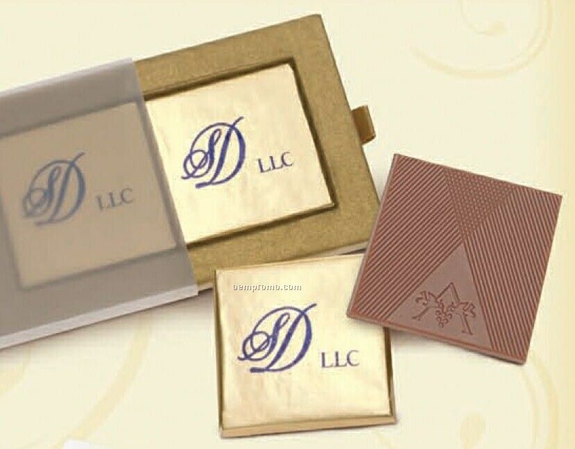 Belgian Chocolate Deluxe Squares In Slide Box