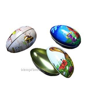 Egg Shaped Tin Container