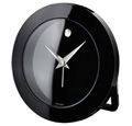 Movado Museum Dial Black Enameled Alarm Clock