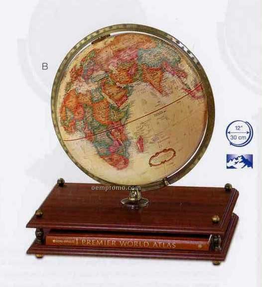 Premier Globe With Rand Mcnally World Atlas