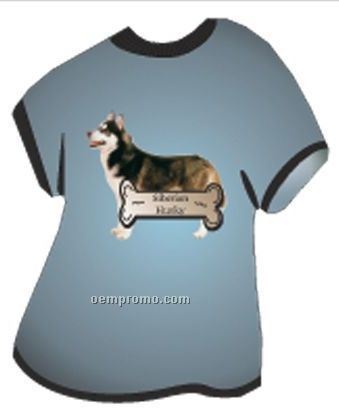 Siberian Husky Dog T Shirt Acrylic Coaster W/ Felt Back