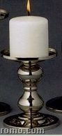 5" Nickel Plated Candle Holder
