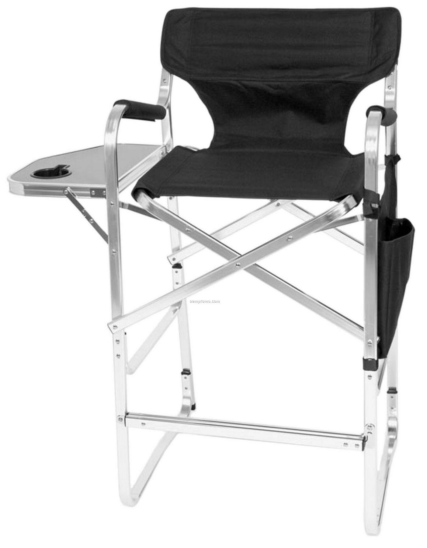 Imported Bar Height Aluminum Director Chair With Side Table
