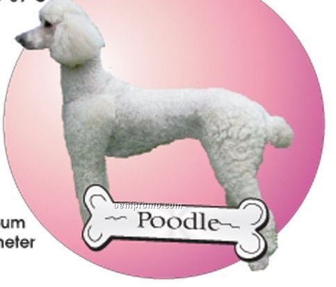 Poodle Dog Acrylic Coaster W/ Felt Back