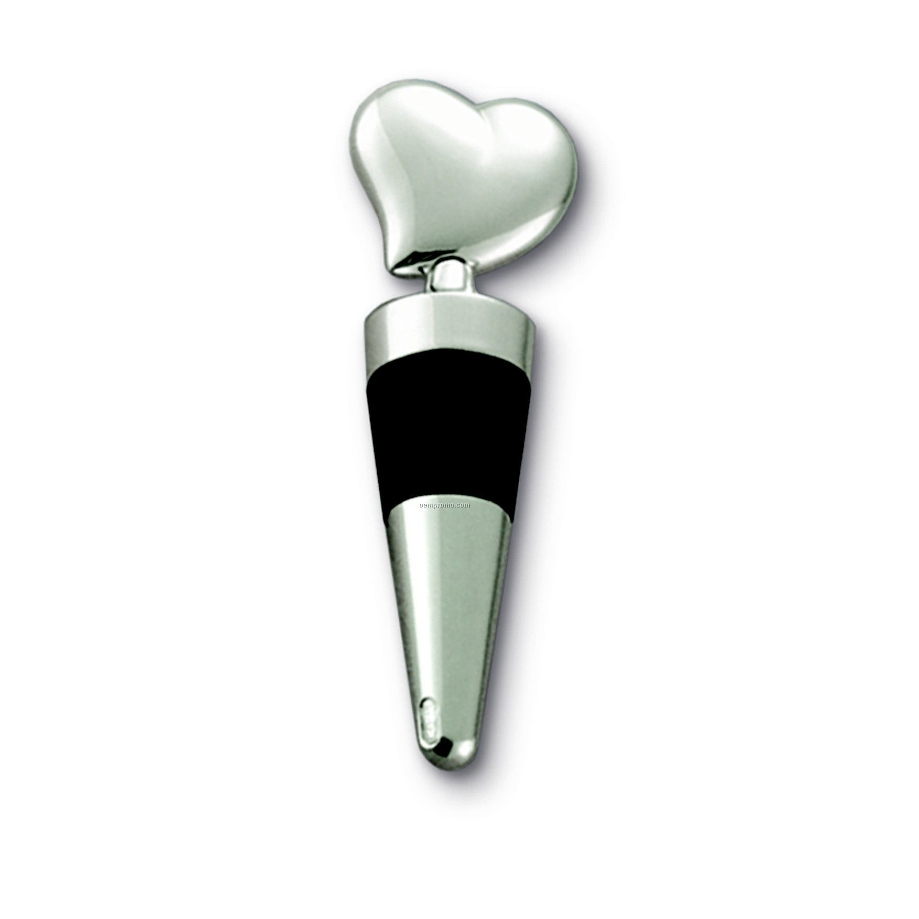 Silver Plated Solid Heart Bottle Stopper