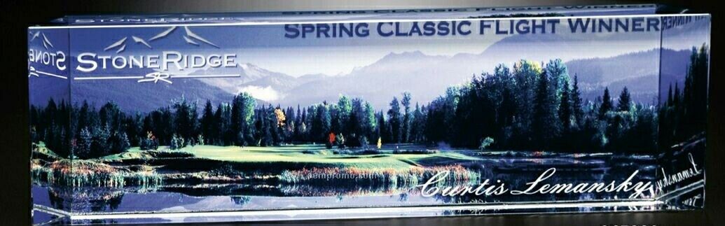 Crystal Illumachrome Augusta Golf Plaque