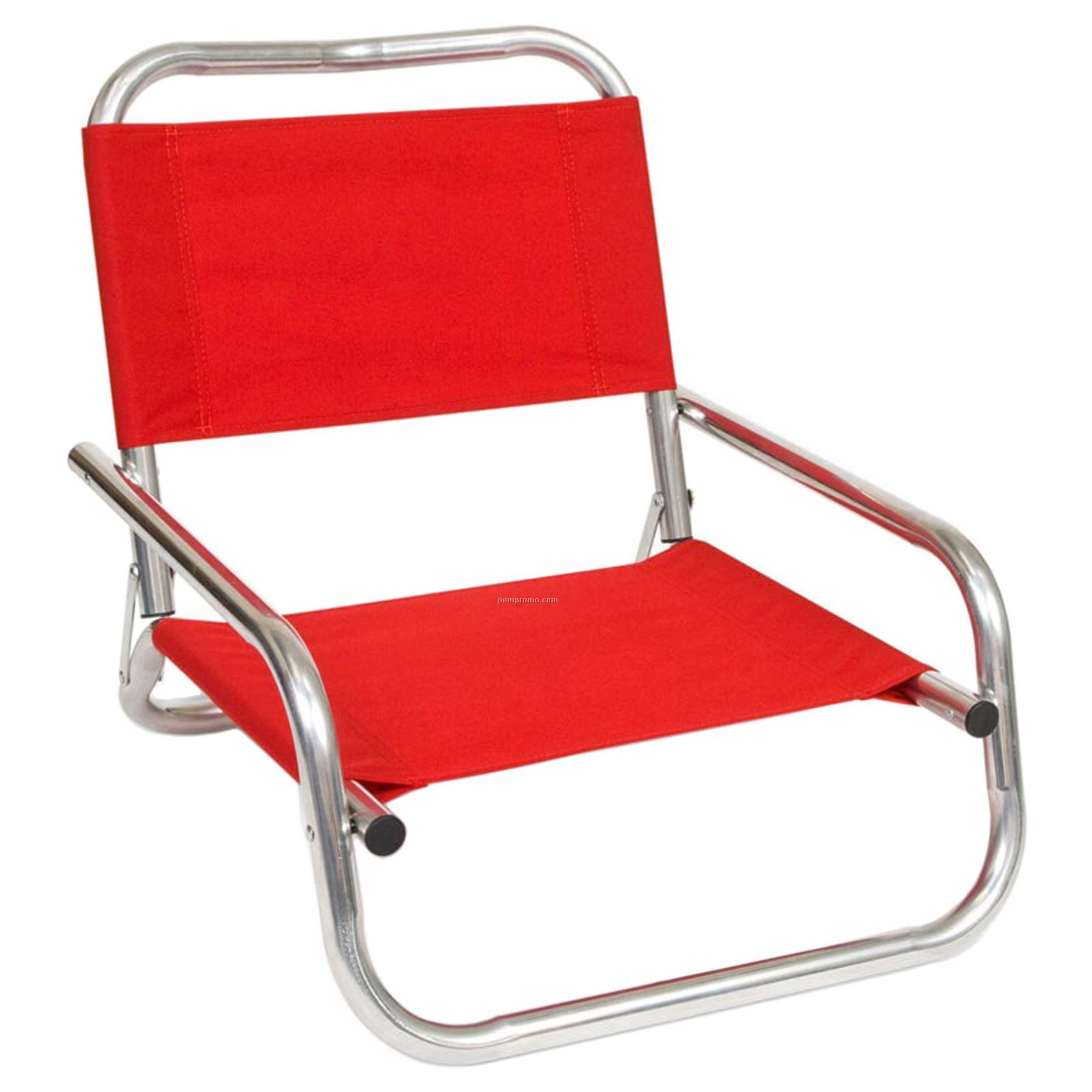 Imported Folding Aluminum Low Back Beach Chair