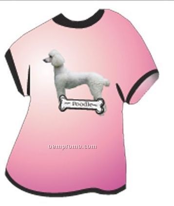 Poodle Dog T Shirt Acrylic Coaster W/ Felt Back