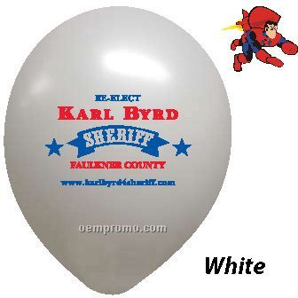9" White Latex Balloons