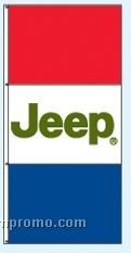 Double Face Dealer Free Flying Drape Flags - Jeep