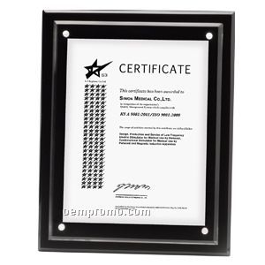 Magnetic Blank Acrylic Certificate Holder (13"X10 1/2"X1/2")