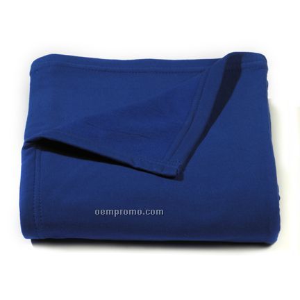 Royal Blue Sweat Shirt Fleece Blanket