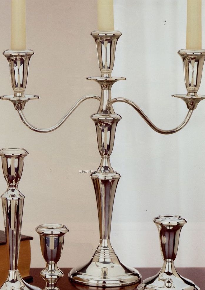 Sterling Silver Candelabra W/ Drip Cups
