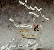 Acrylic Paperweight Up To 12 Square Inches / Reindeer