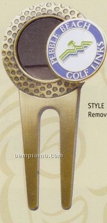 Golf Divot Tool W/ Removable Ball Marker (Style B)