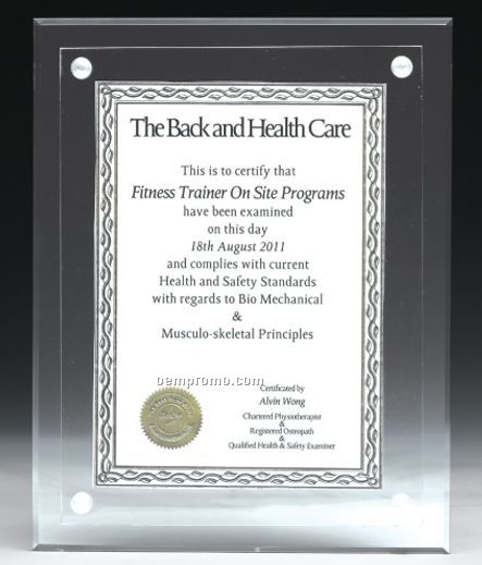 Medium Blank Acrylic Certificate Holder