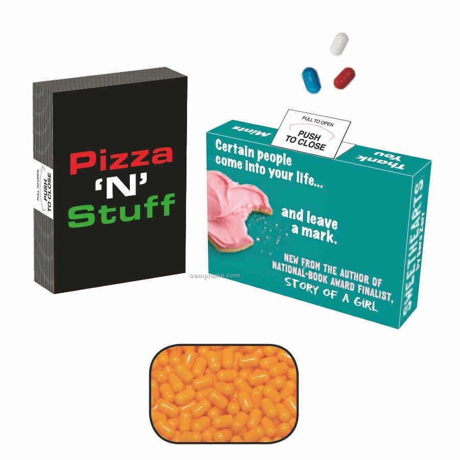 Advertising Mint, Candy & Gum Box Filled With 20-25 Colored Bullet Candy