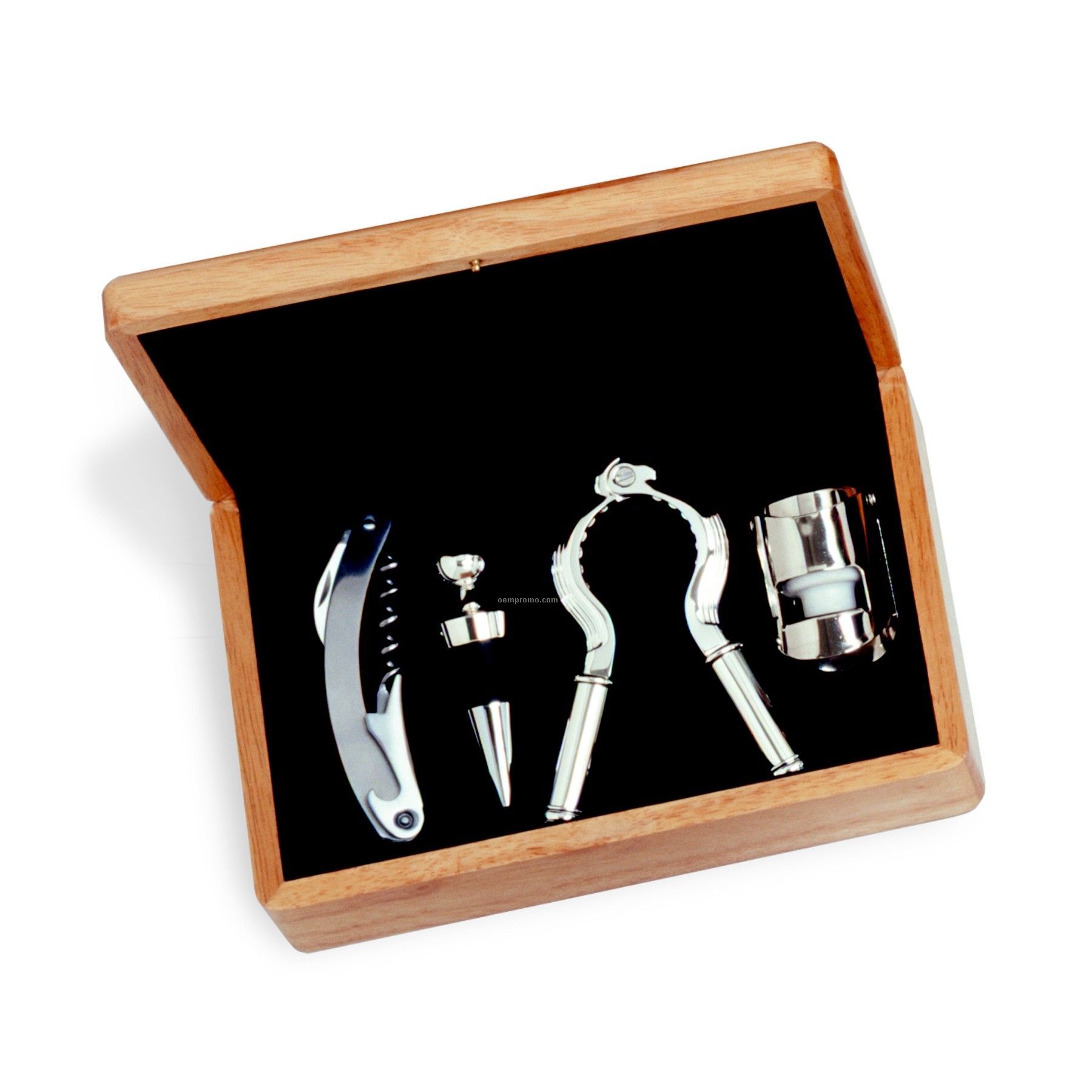 Champagne & Wine Gift Set With Bottle Stopper & Corkscrew