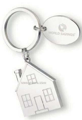 Charmed House Split-ring Key Holder W/Hang Tag