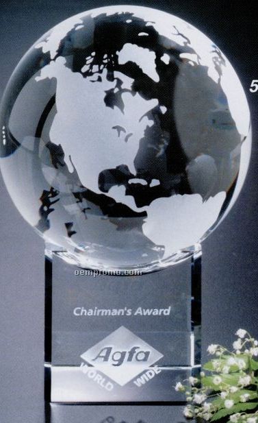 Global Gallery Crystal Stratus Globe Award (4")
