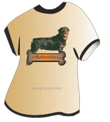 Rottweiler Dog T Shirt Acrylic Coaster W/ Felt Back