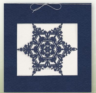 Stylish Snowflake Laser Cut & Layered Holiday Card